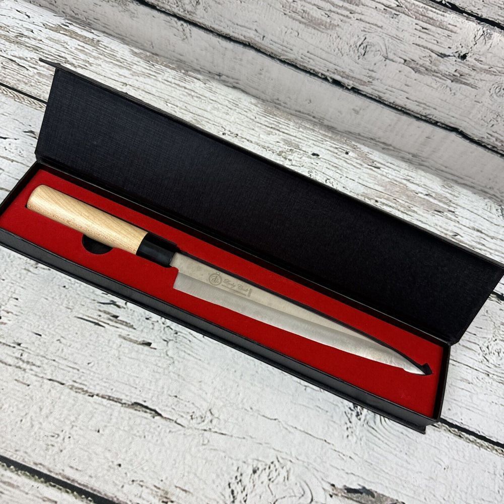 Lucky Cook Japanese Stainless Steel Chef Knife with‎ Wooden Handle in Gift Box